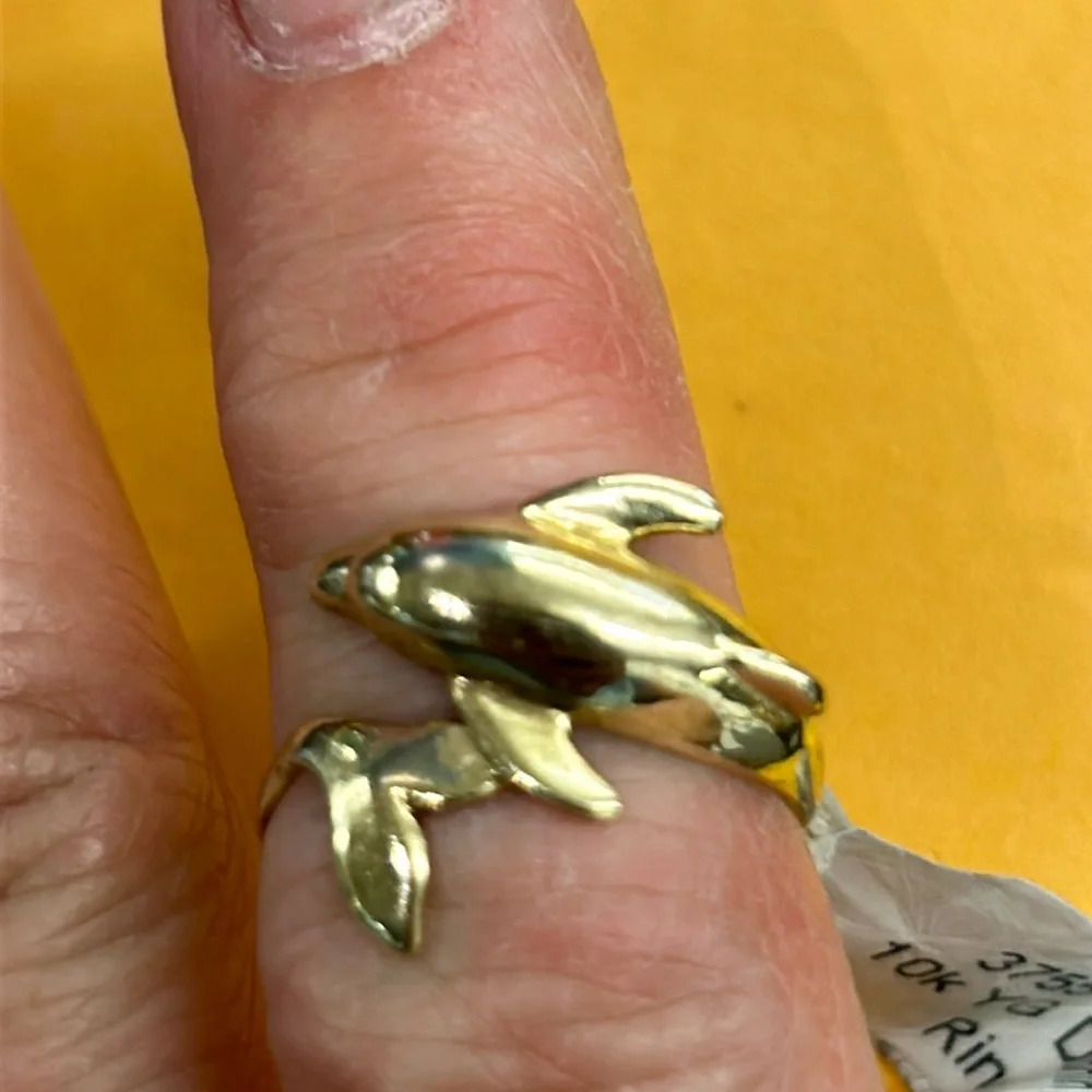 375544 10k dolphin ring